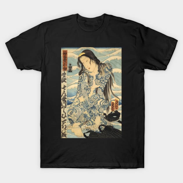 Tattoo woman - Japanese Vintage Art Ukiyo-e T-Shirt by geekmethat